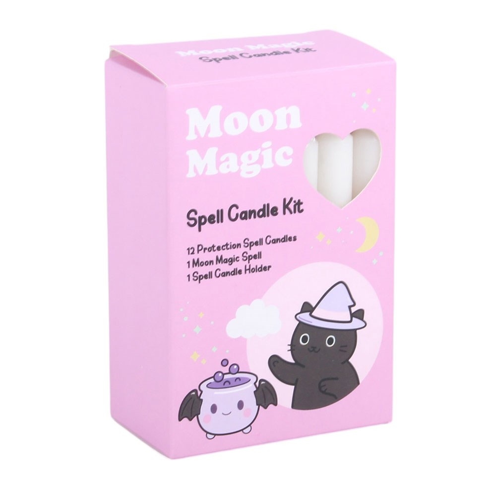Something Different - Moon Magic Spell Candle Kit Kaars - Wit/Lila